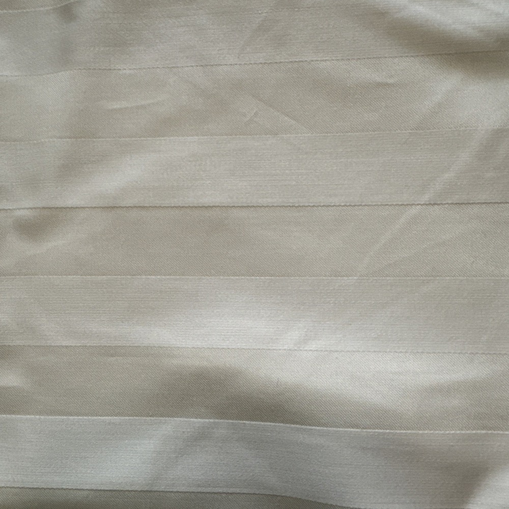 Wamsutta Pillowcases Damask Stripe Standard 100% Egyptian Cotton Ivory Off White